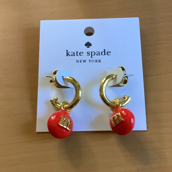 kate spade Jewelry - Kate Spade M&M’s Charm Hoop earrings NWOT